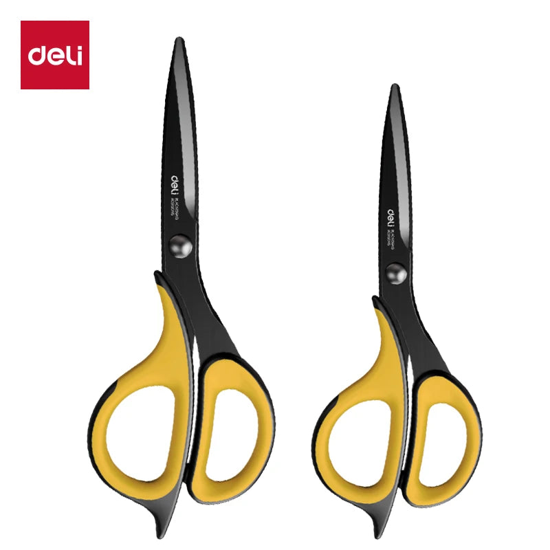 CowLost | deli-stainless-steel-anti-stick-scissors-alloy-stationery |1