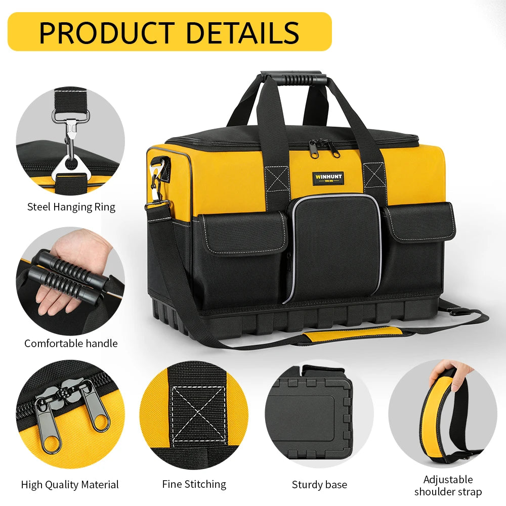 CowLost | product_id-winhunt-heavy-duty-tool-bag-with-wide-mouth-molded-bottom-adjustable-strap |4