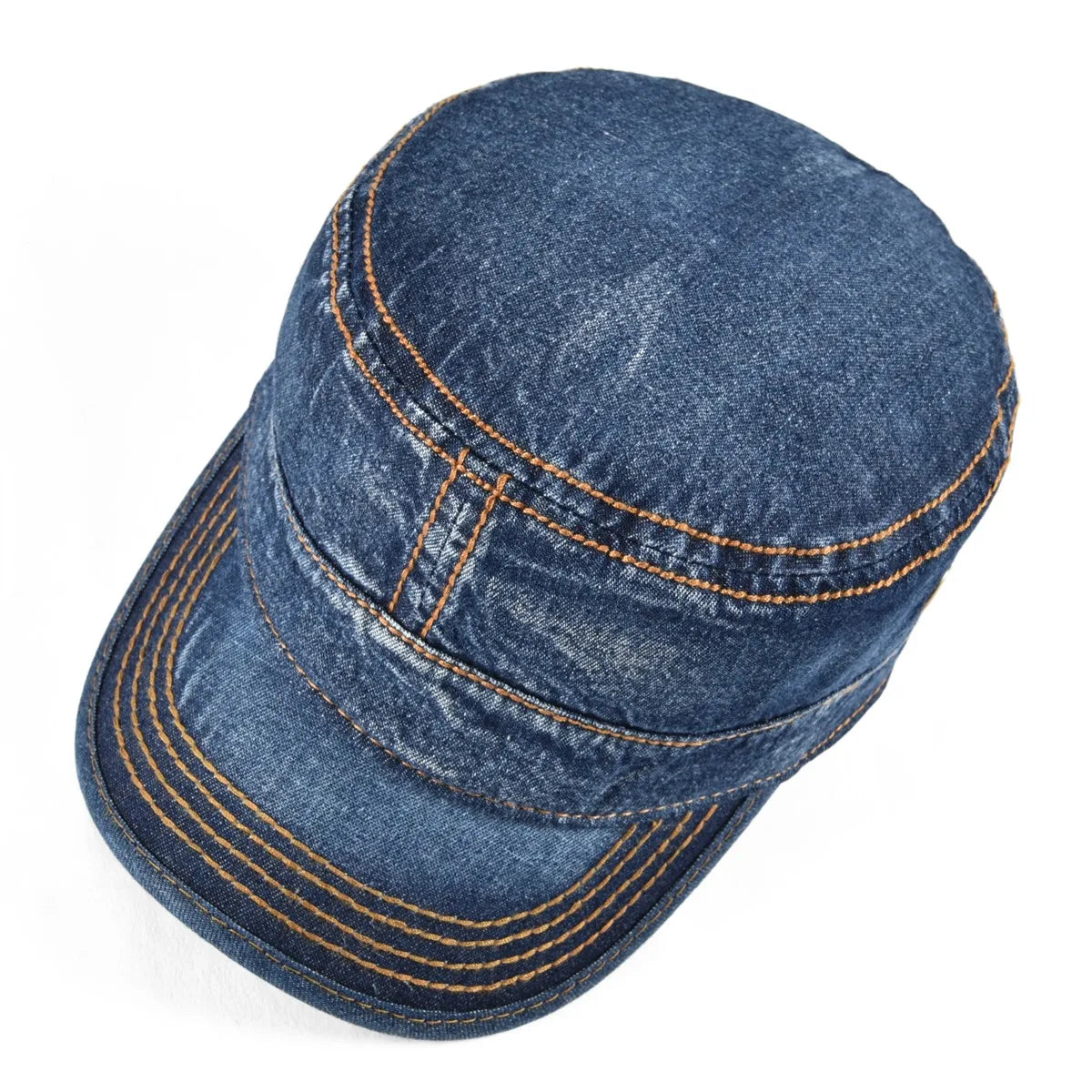 CowLost | voboom-denim-army-cap-men-washed-cotton-bucket-hat |6
