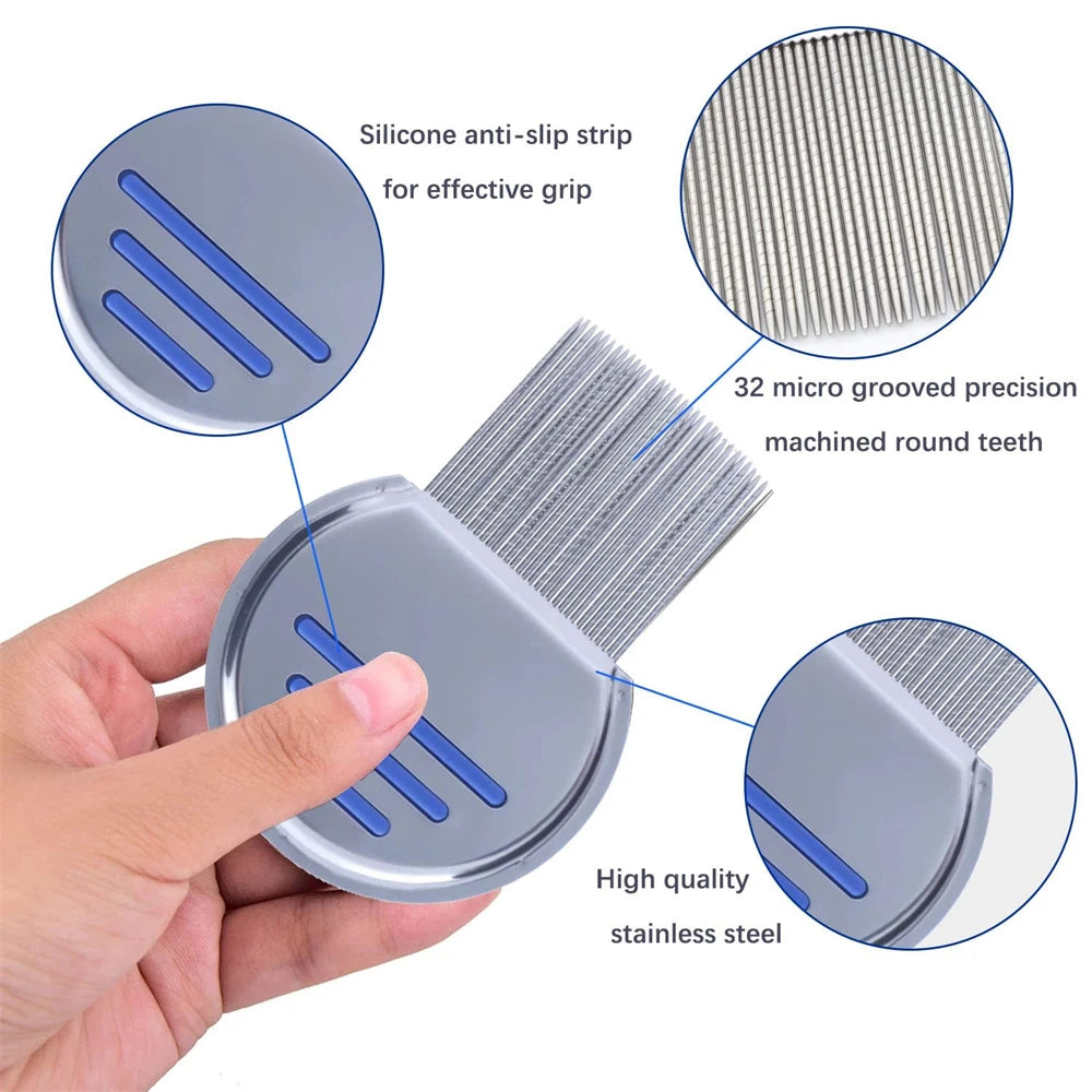 CowLost | tools-stainless-steel-flea-and-lice-comb-for-dogs-cats-and-adults |2
