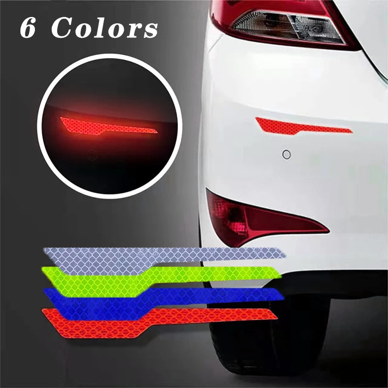 CowLost | product_id-2pcs-car-rear-bumper-reflective-safety-strip-stickers |1