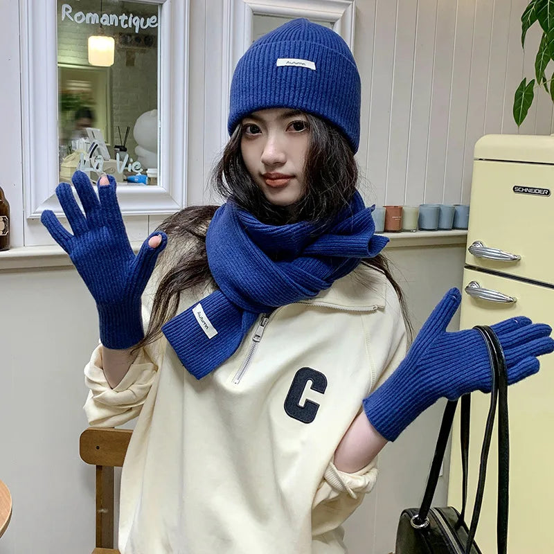 CowLost | knit-neck-scarf-gloves-caps-three-piece-set-for-women-men |12