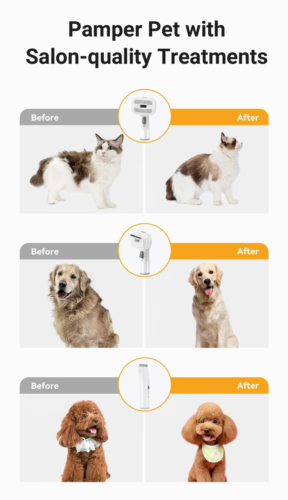 CowLost | pet-beds-rojeco-5-in-1-pet-grooming-vacuum-kit-for-cat-dog-hair |13