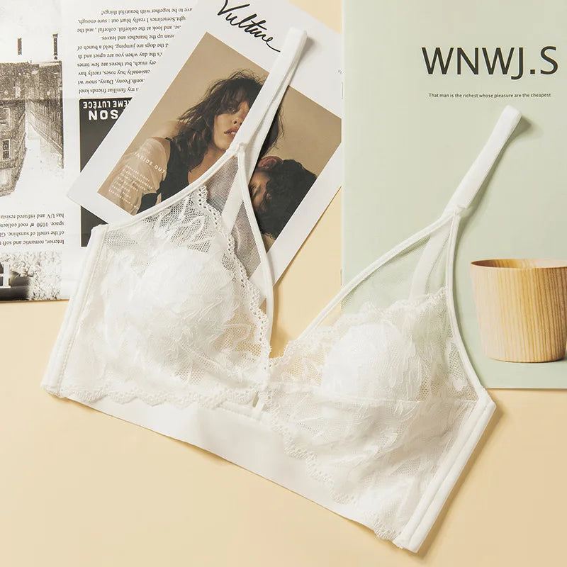 CowLost | product_id-wireless-push-up-lace-padded-bra-for-women-solid-color |15