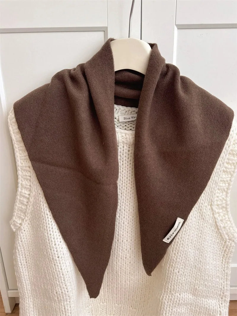 CowLost | british-korean-triangle-scarf-niche-wool-triangular |28