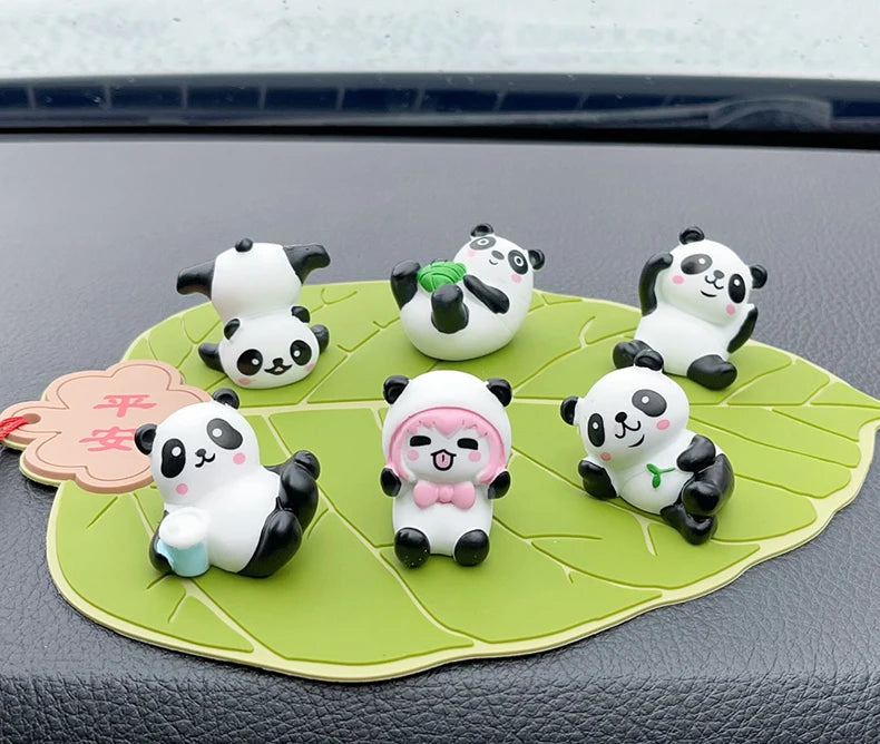 CowLost | product_id-6-8pcs-mini-giant-panda-car-dashboard-ornaments-navigator-screen-decoration-toy-gift-set |8