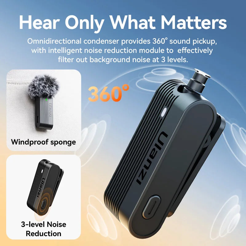 CowLost | ulanzi-a100-wireless-microphone-lavalier-mic-for-iphone-16-15-pro-max |2