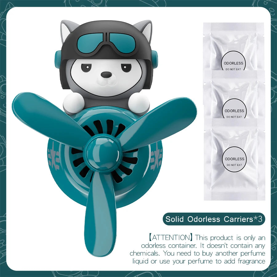 CowLost | product_id-no-perfume-diy-rotating-propeller-pilot-dog-car-air-freshener-vent-clip |18