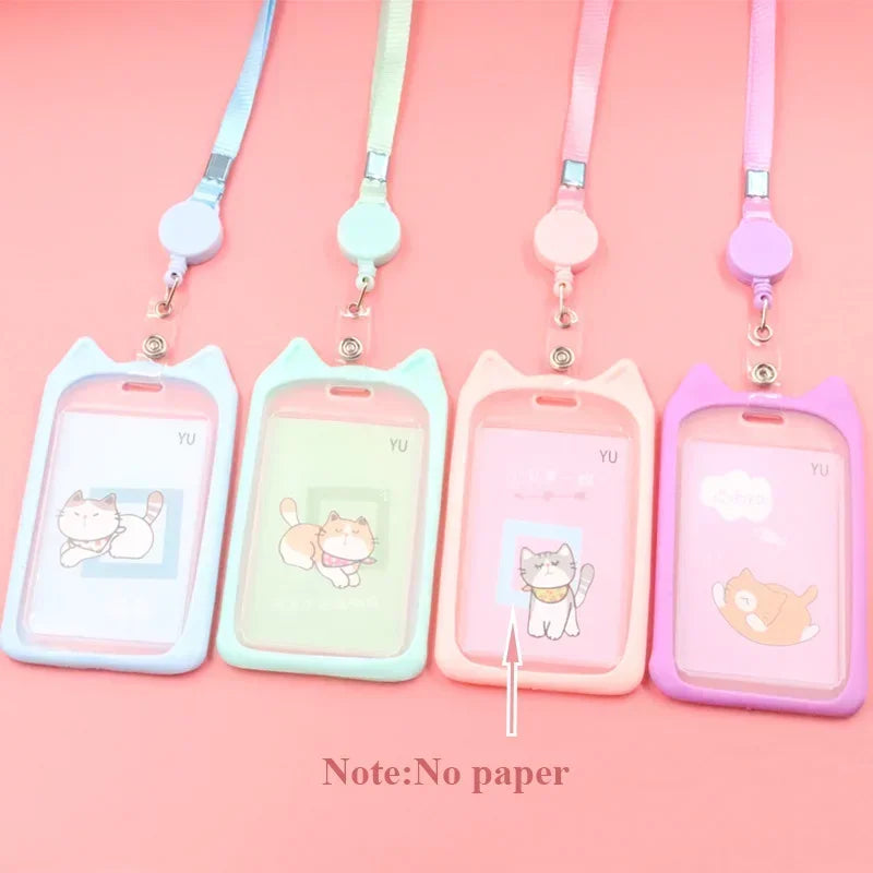 CowLost | uncategorized-cute-cartoon-cat-card-holder-with-retractable-reel-for-bank-id-bus-cards |6
