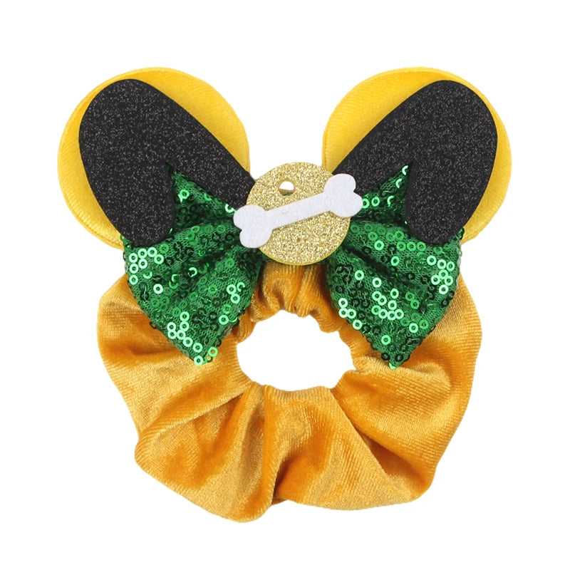 CowLost | cute-disney-castle-fireworks-balloons-hair-scrunchies-velvet-hairband-for-girls |47