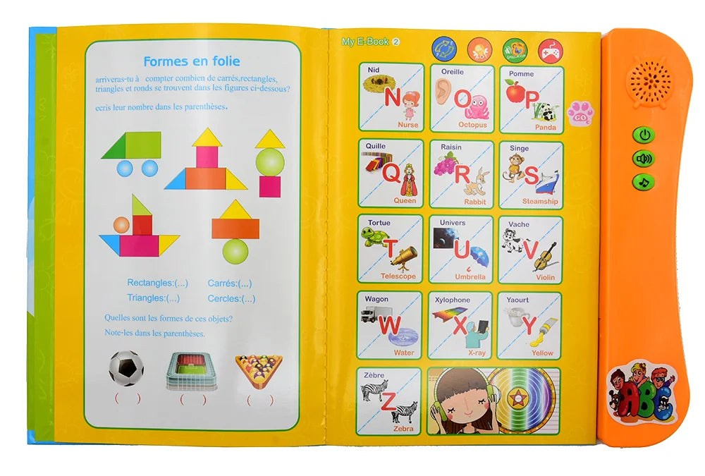 French English Bilingual Interactive Audio Book for Kids Early Learning Educational Toy