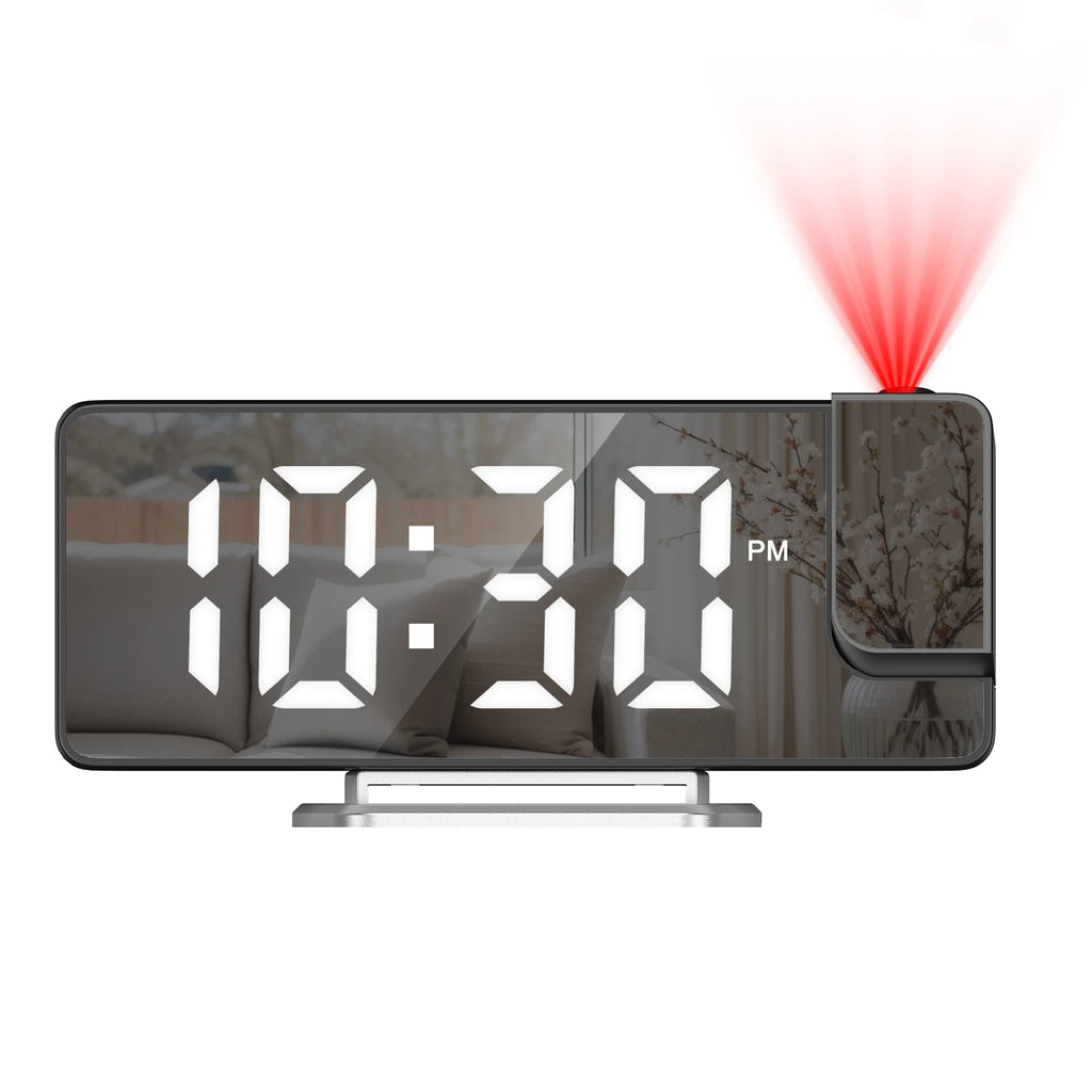 ORIA Digital Projection Alarm Clock with 7.9" LED Screen, Date & Temperature Display