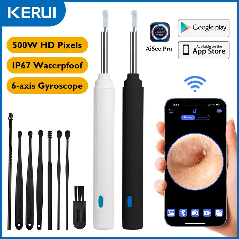CowLost | 3d-printer-accessories-kerui-5mp-wireless-visual-ear-otoscope-endoscope-earwax-removal-tool |1