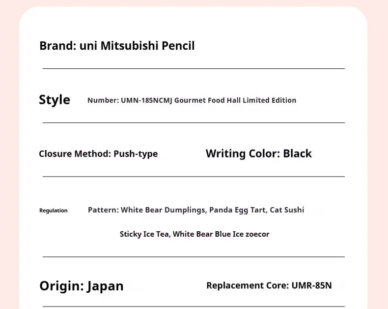 CowLost | product_id-japan-uni-mitsubishi-umn-185-food-museum-collab-0-5mm-gel-pen-ultra-smooth-for-school-collectors-gift |18