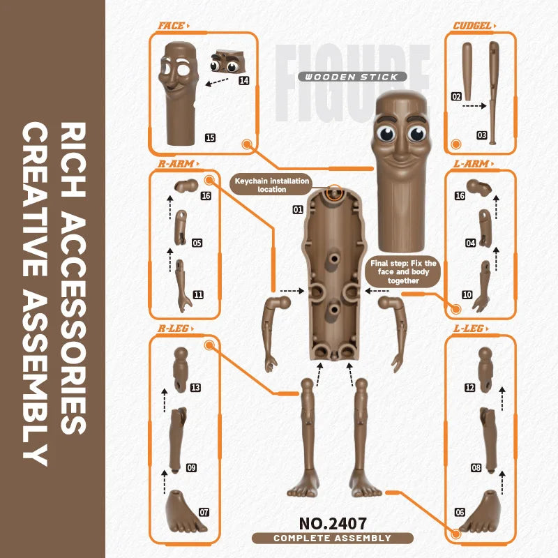 CowLost | product_id-multi-jointed-tungtungsahur-assembly-action-figure-3d-printed-keychain-toy-decor |5