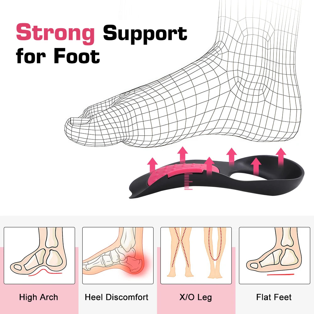 1 Pair Orthotic Insoles For Flat Feet O-Shaped Legs And Plantar Fasciitis