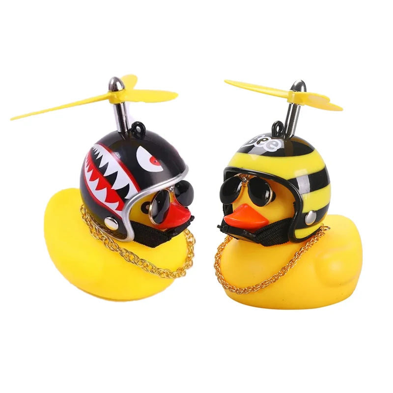CowLost | 2-set-car-duck-mini-car-dashboard-yellow-rubber-duckies-toy-jeep-duck-party-favor-car-decoration-table-ornament-car-accessory |30
