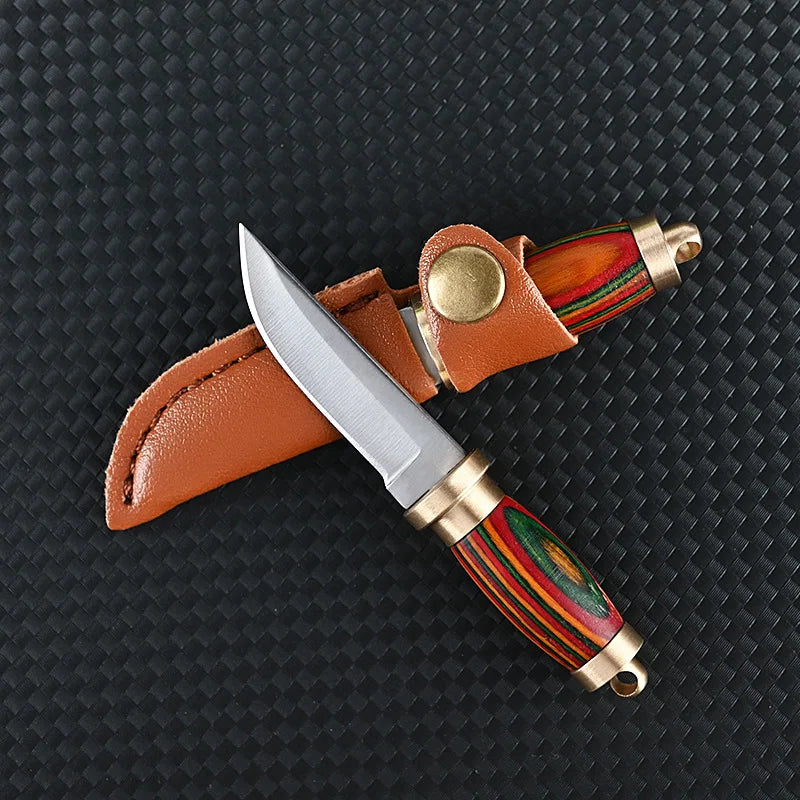 CowLost | activewear-pants-portable-mini-folding-knife-brass-color-wood-handle-stainless-steel-blade |28