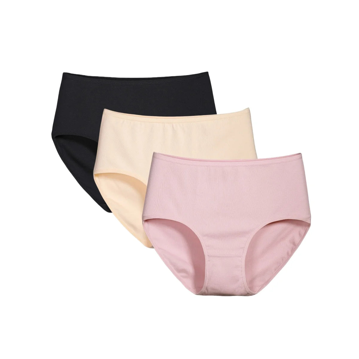 CowLost | product_id-3pcs-womens-cotton-high-waist-solid-color-briefs-xs-2xl |10