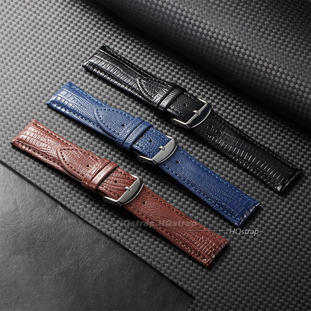 CowLost | product_id-waterproof-leather-watch-band-18mm-22mm-lizard-pattern-sport-strap-for-smartwatch-unisex |9