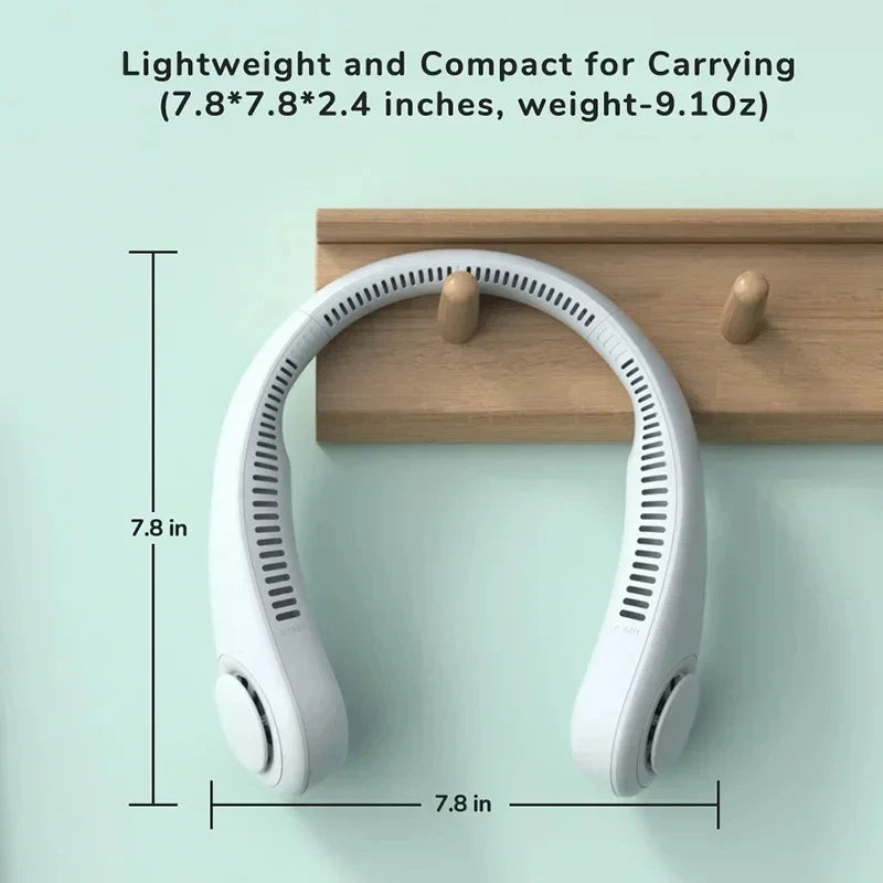 CowLost | product_id-2025-rechargeable-1200mah-mini-bladeless-neck-fan-portable-3-speed-air-cooler |4