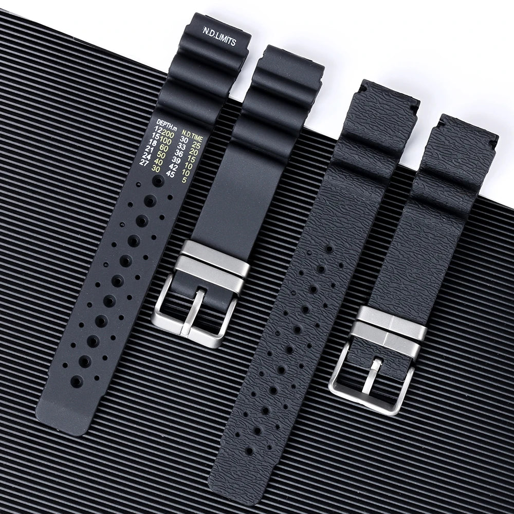 ND Limits Waterproof Rubber Watch Strap 20/22/24mm for Rolex & Seiko