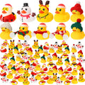CowLost | product_id-100-pack-christmas-rubber-duck-toys-bulk-multi-style-winter-bath-ducks-santa-claus-elk-snowman-hat-scarf |1
