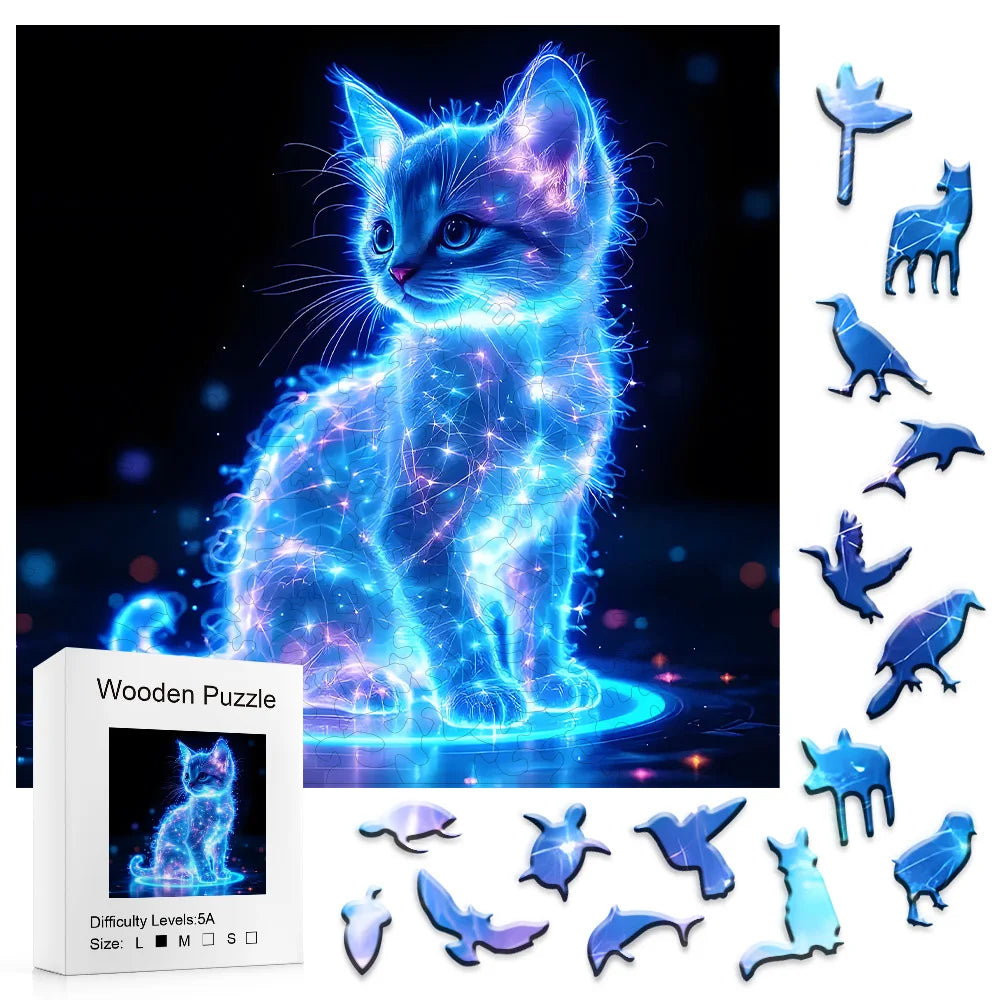 CowLost | product_id-fluorescent-cat-wooden-jigsaw-puzzle-for-adults |1