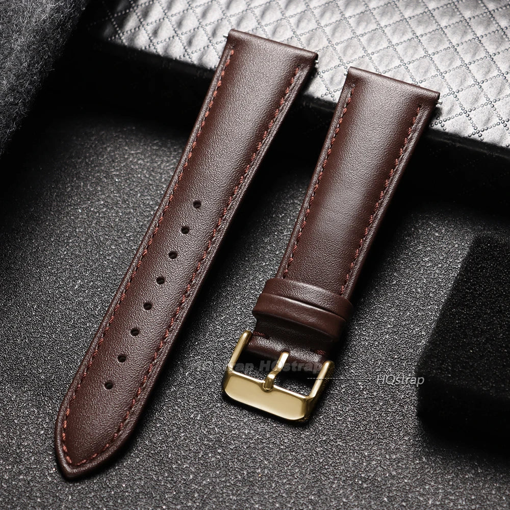 CowLost | bracelets-product_id-calfskin-leather-watch-band-12-22mm-with-gold-pin-buckle-quick-release-unisex-strap |12