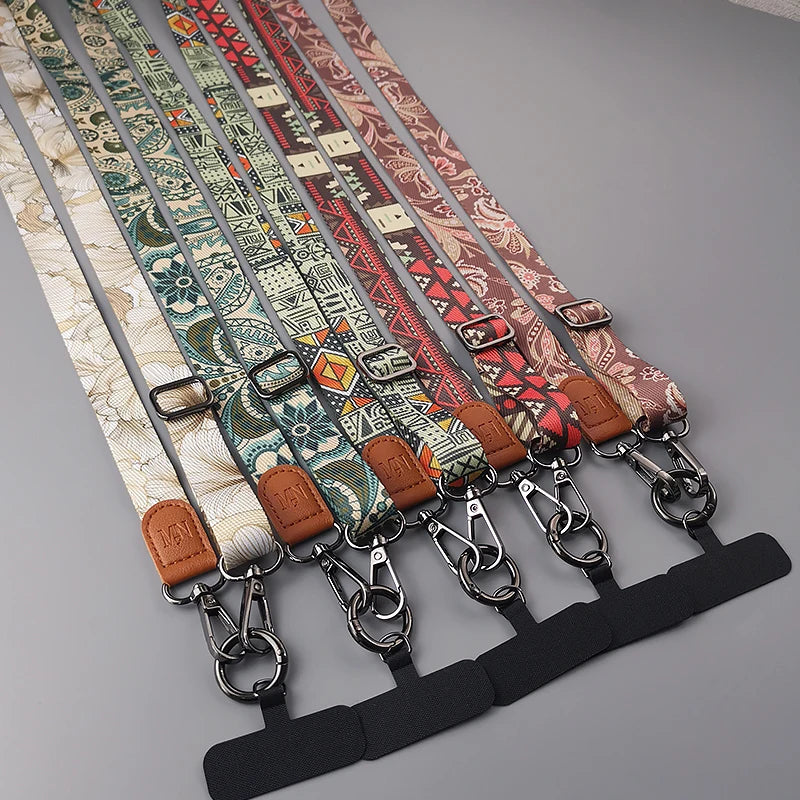 CowLost | uncategorized-adjustable-retro-pattern-crossbody-cell-phone-lanyard-with-card-gasket |2