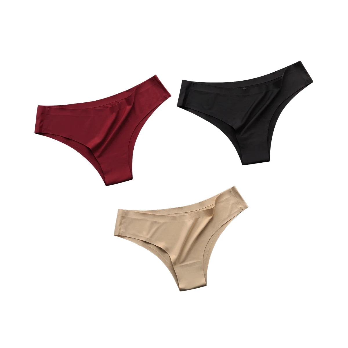 CowLost | product_id-3pcs-women-s-seamless-low-rise-ultra-thin-ice-silk-briefs-solid-color |20