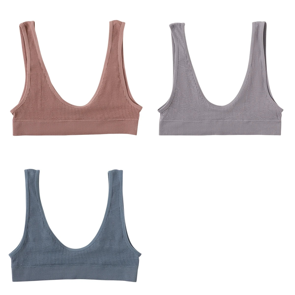 CowLost | product_id-3pcs-seamless-wireless-push-up-u-shape-bras-for-women-comfort-sport |26