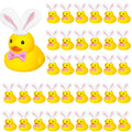 CowLost | product_id-easter-rubber-duck-set-with-plush-rabbit-ears-bow-6-12-24-36-pieces-bath-toys-holiday-decor |1