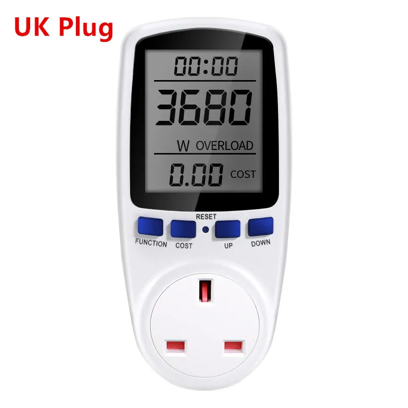 Digital LCD Wattmeter Power Meter Socket 110-240V EU UK US AU Plug Energy Monitor