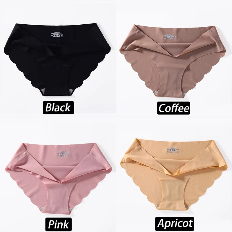 CowLost | activewear-pants-4pcs-seamless-silk-high-waist-briefs-for-women |25