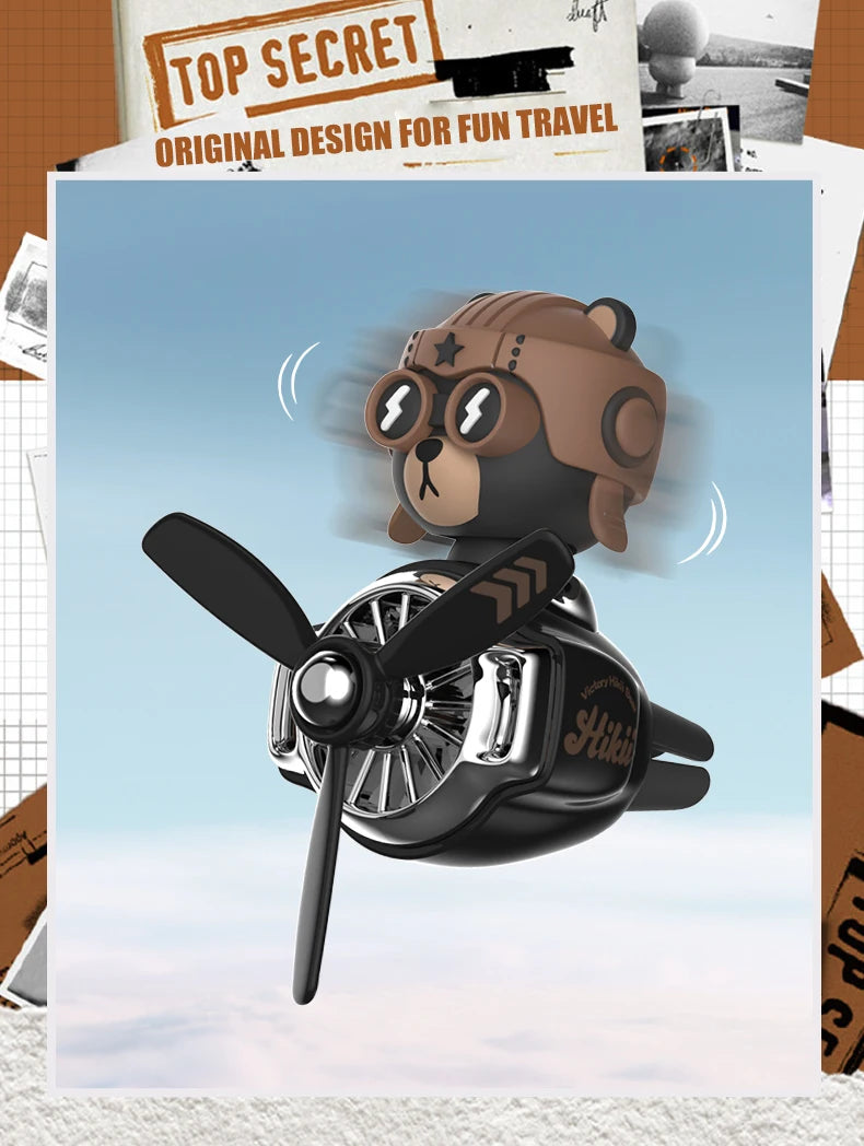 CowLost | product_id-pilot-bear-head-wind-rotation-car-air-freshener-vent-diffuser |10