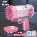40 Hole Automatic Bubble Gun Toy Handheld Bubble Machine for Kids Outdoor Gift