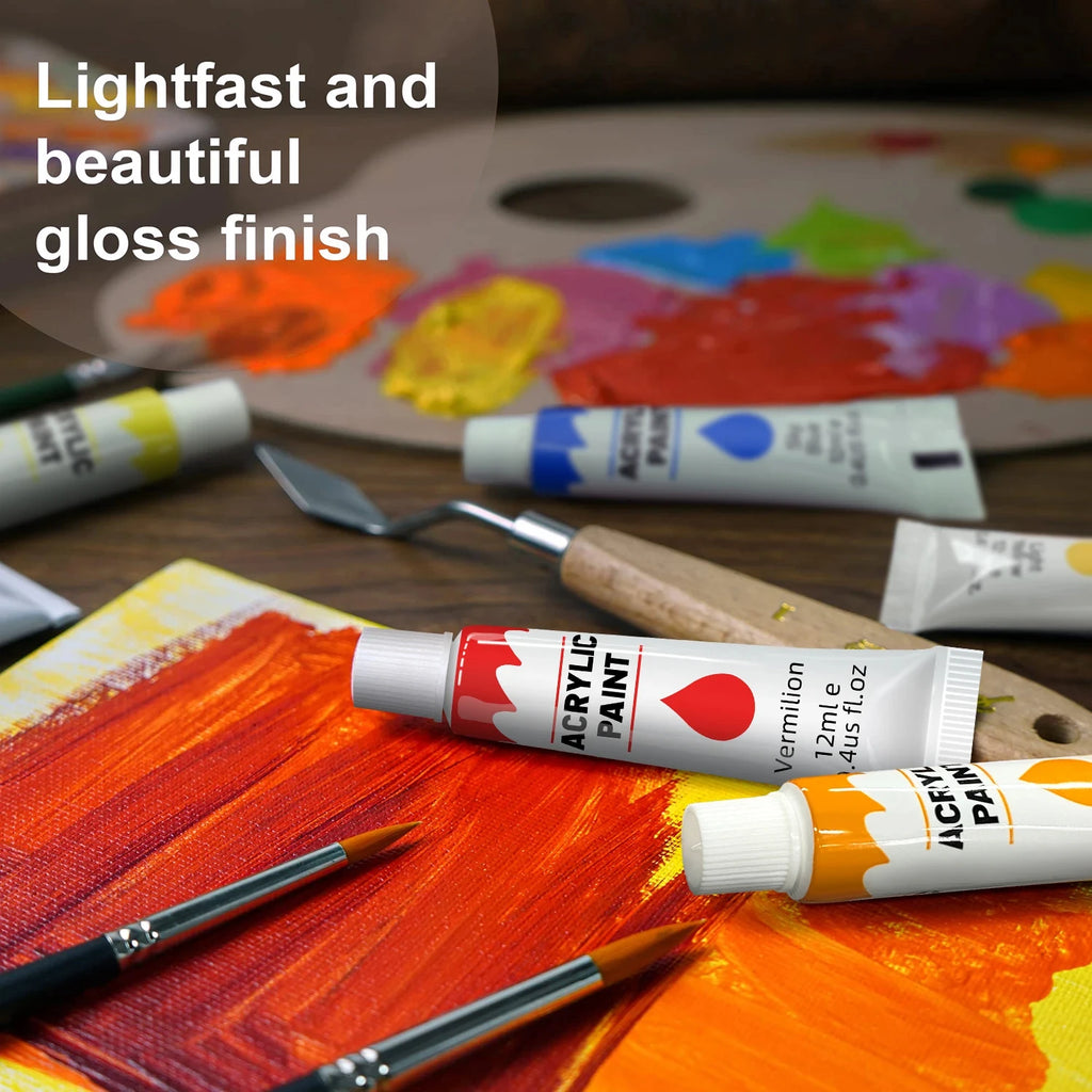 CowLost | painting-canvas-product_id-acrylic-paint-set-12-24-colors-12ml-non-toxic-for-canvas-wood-fabric-glass-rock |6
