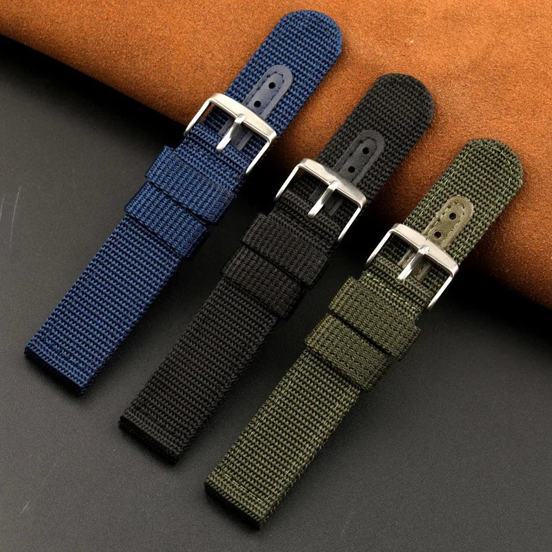 Universal Nylon Braided Replacement Watchband for Seiko & Rolex Men Women