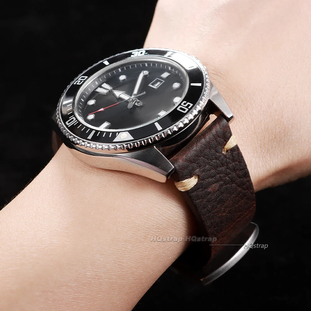 CowLost | product_id-handmade-vintage-cowhide-leather-watch-strap-18mm-20mm-22mm-black-brown-unisex-for-smartwatch |5