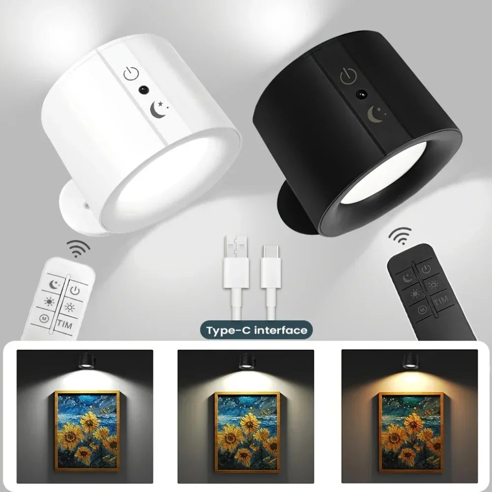 CowLost | product_id-rechargeable-magnetic-touch-led-wall-lamp-with-360-rotation-and-wireless-remote-for-bedroom-and-living-room |1
