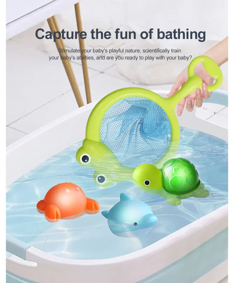 LED Light Up Floating Frog Bath Toy for Kids - Soft Rubber Swimming Toy