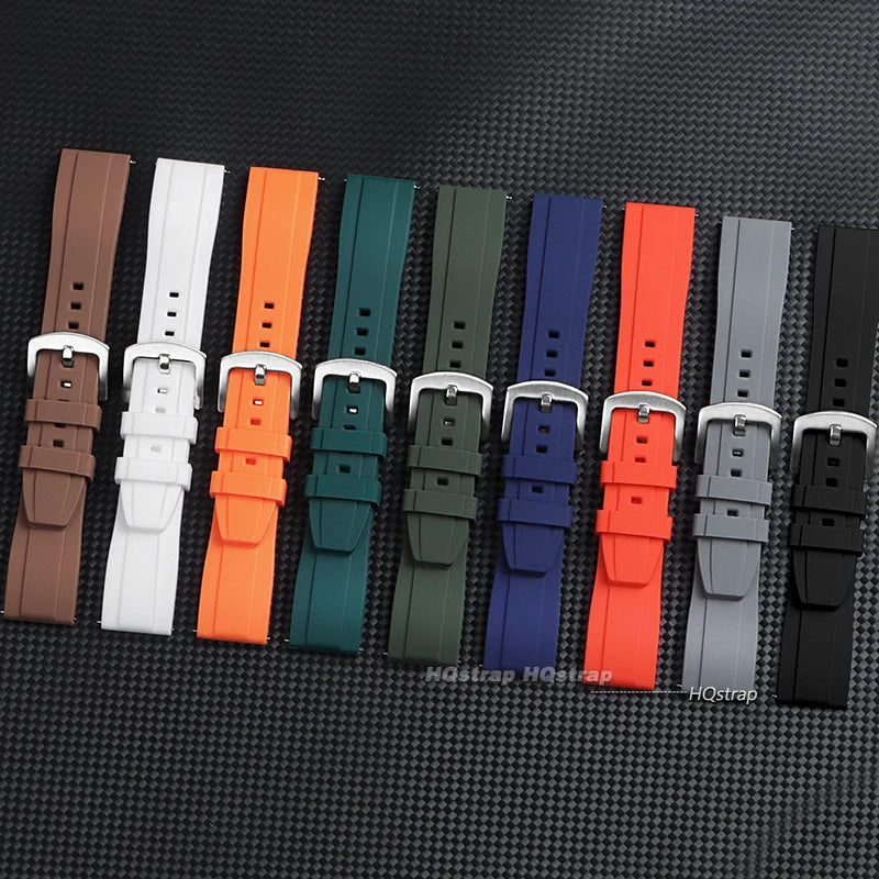 CowLost | product_id-quick-release-silicone-sports-watch-strap-20mm-22mm-black-green-orange-blue |2