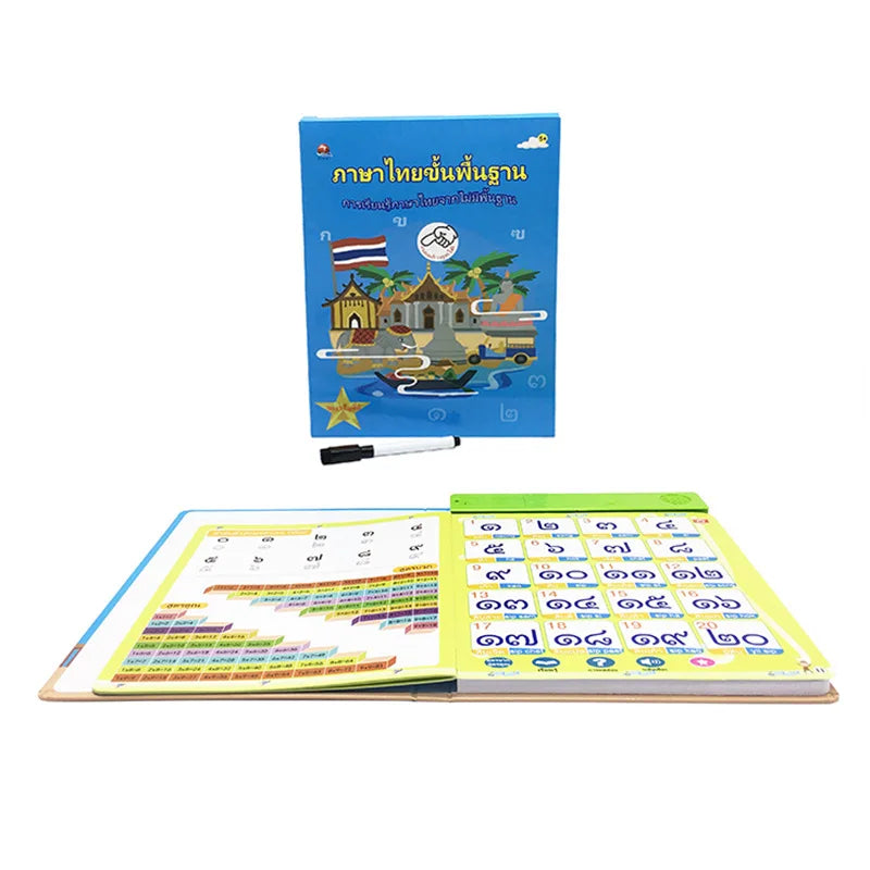 Thai Finger Point Reading Toy for Kids Early Education Audio E-Books Gift