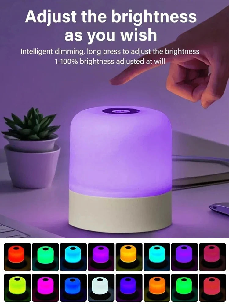 CowLost | ggbingo-touch-night-light-rechargeable-remote-control-night-light-rgb-dimmable-table-lamp-ambient-light-for-bedroom-living-room |8
