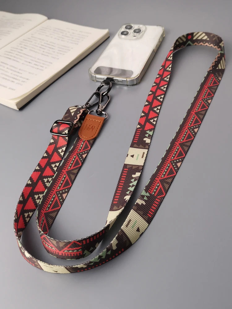CowLost | uncategorized-adjustable-retro-pattern-crossbody-cell-phone-lanyard-with-card-gasket |11