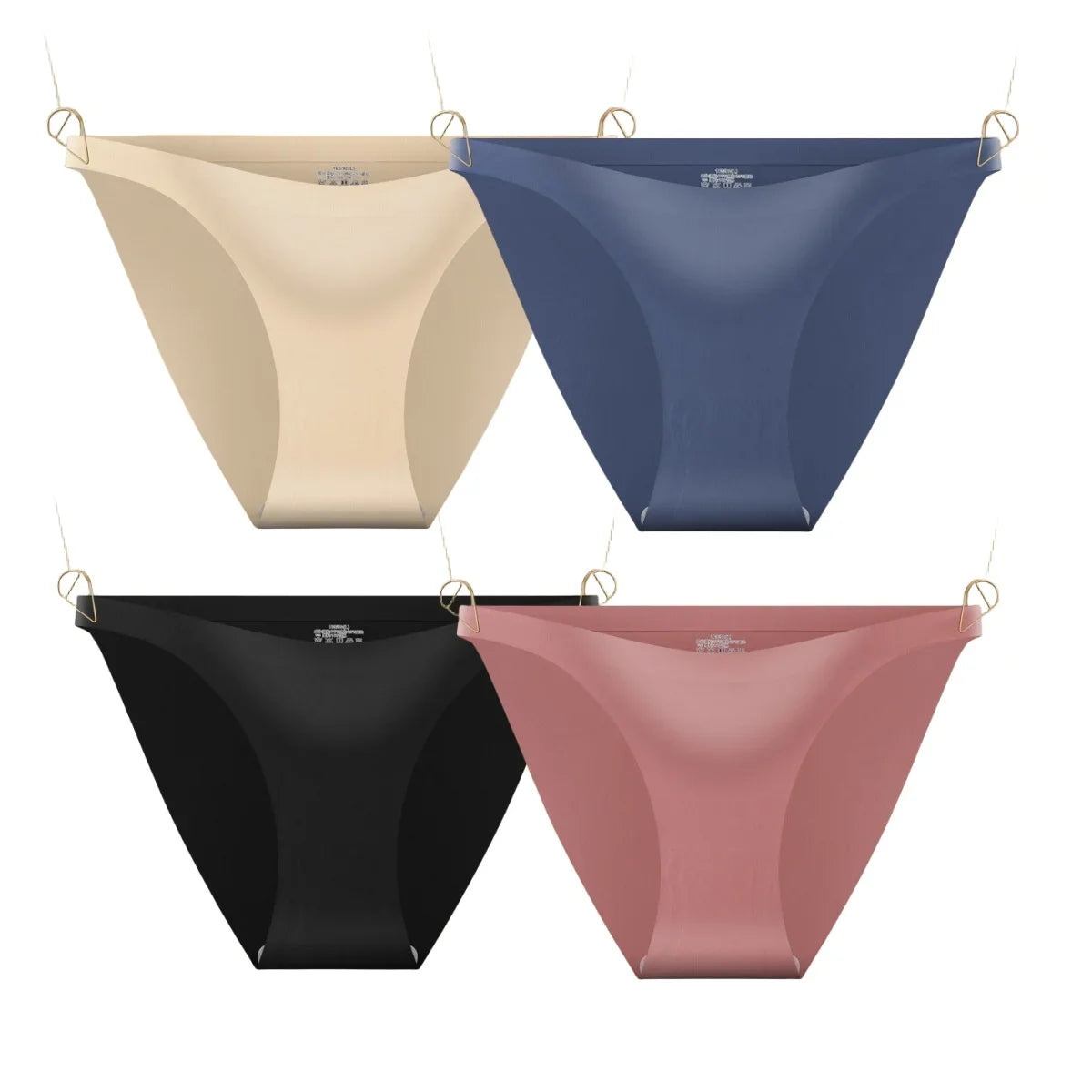 CowLost | product_id-4pcs-women-s-seamless-low-rise-ultra-thin-ice-silk-briefs-solid-colors |18