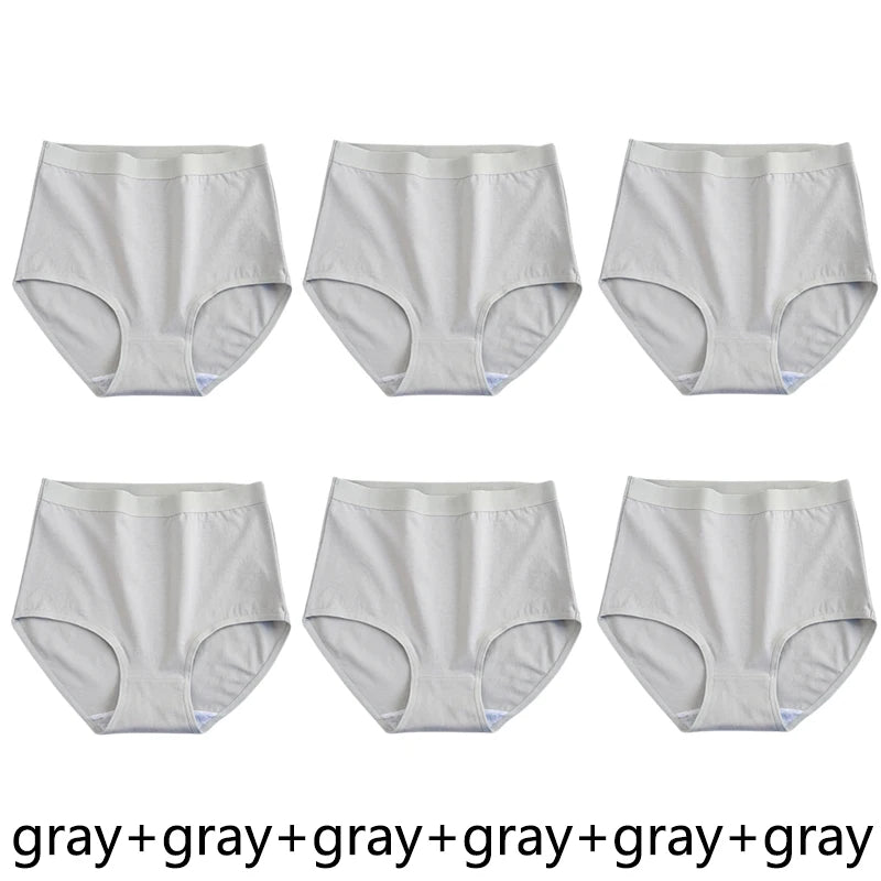 CowLost | product_id-fallsweet-6pcs-plus-size-womens-cotton-seamless-breathable-briefs |10