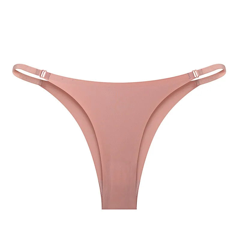 CowLost | product_id-4pcs-women-s-seamless-low-rise-ice-silk-brazilian-briefs-with-side-buckle-s-xl |10