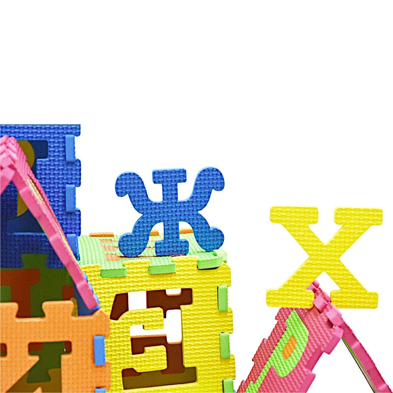 Russian Alphabet EVA Foam Puzzle Mat 36 Pcs Interlocking Floor Carpet 14x14cm